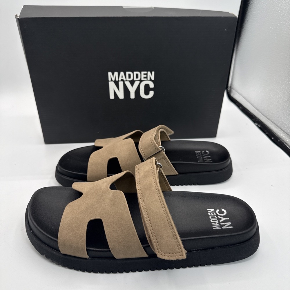 Madden NYC Women's Footbed Sandals Size 7 Casual Comfort Slip-On Summer Shoes